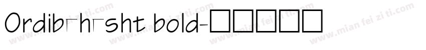 Ordibehesht bold字体转换